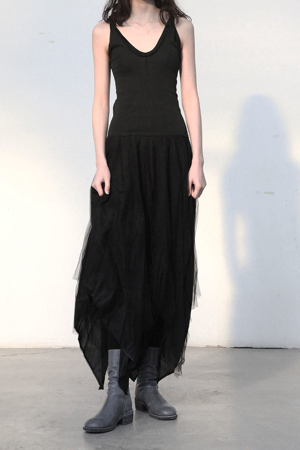 marc le bihan 2836 tank top dress Black